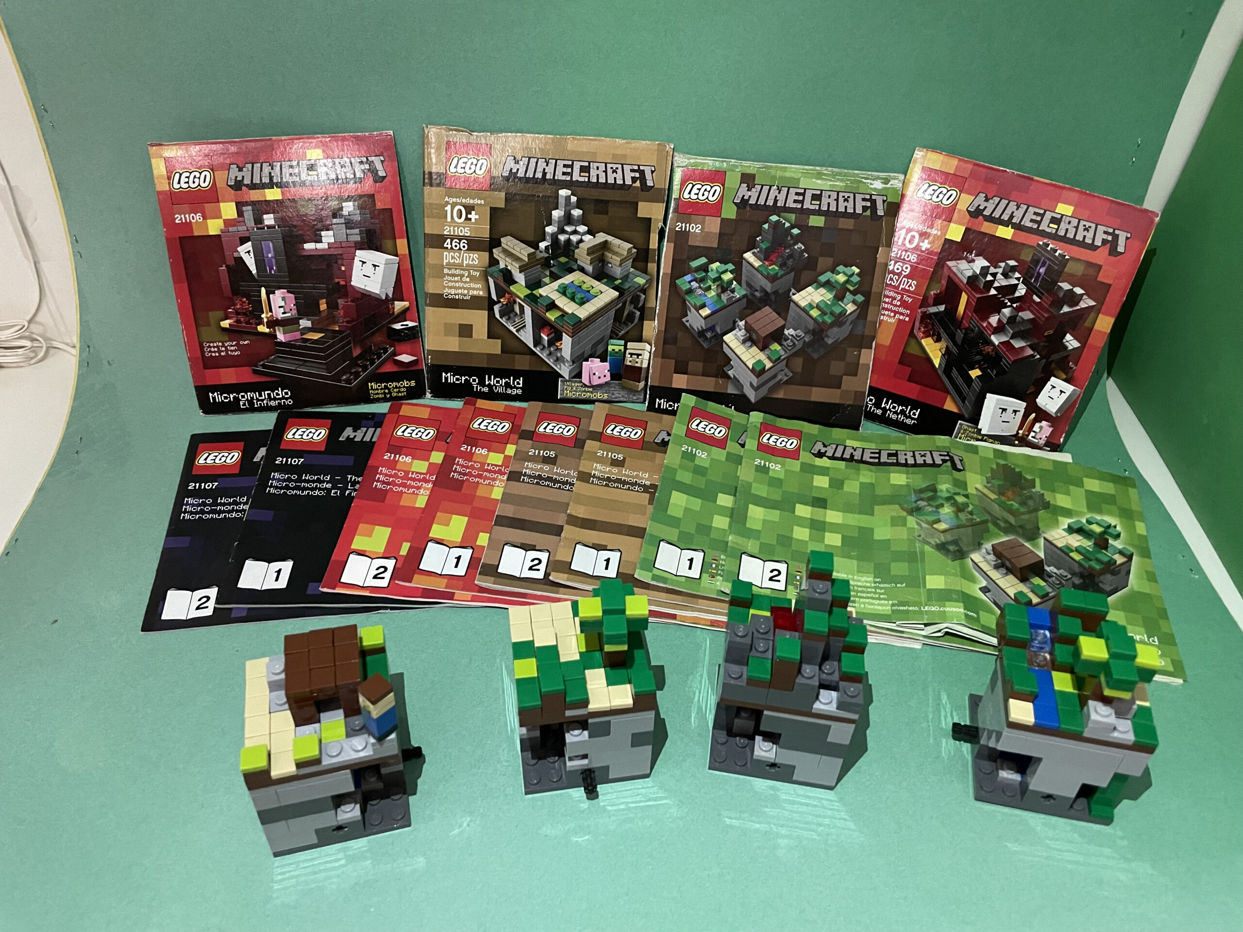 Lego Minecraft complete collection of original sets 21102, 21105, 21106,  2110